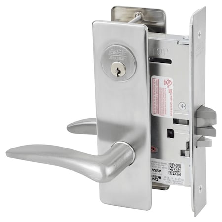 Corbin Russwin Storeroom or Closet Mortise Lock, DS Lever, M Escutcheon, Satin Chrome ML2057 DSM 626 RH